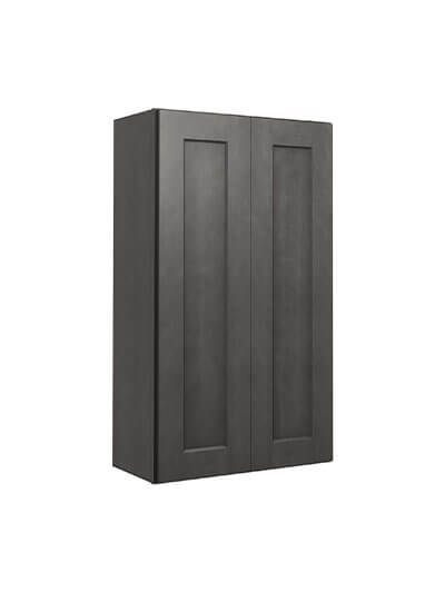Shaker Cinder W2442 Double Door Wall Cabinet Closed