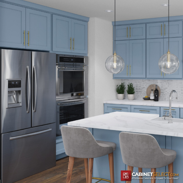 Xterra Blue Shaker Kitchen Cabinet Line Category | CabinetSelect.com