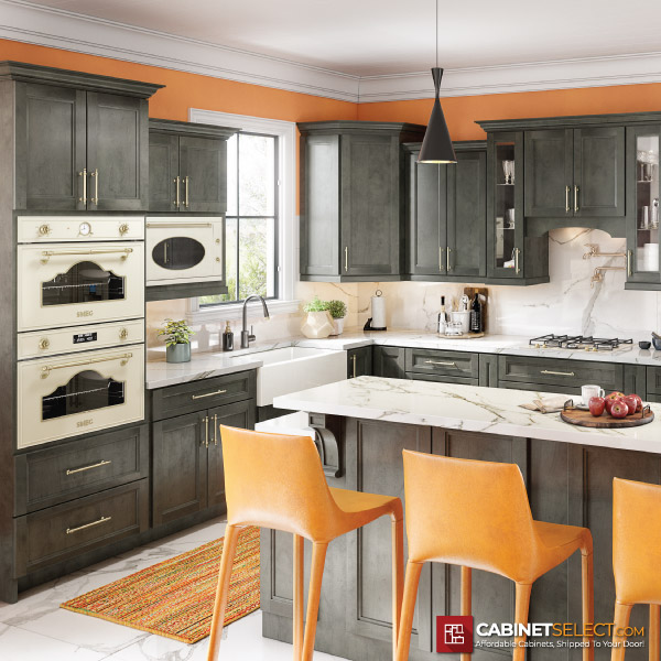 Double Shaker Smoky Grey Kitchen Cabinet Line Category | CabinetSelect.com