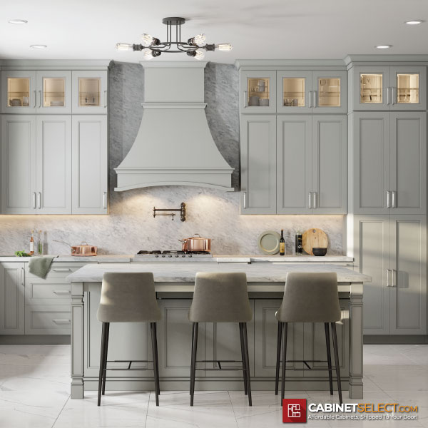 Double Shaker Sterling Grey Kitchen Cabinet Line Category | CabinetSelect.com