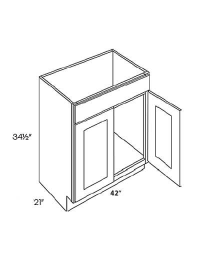 L05-V42: Luxor Harvest 42″ Double Door  Vanity Sink Base
