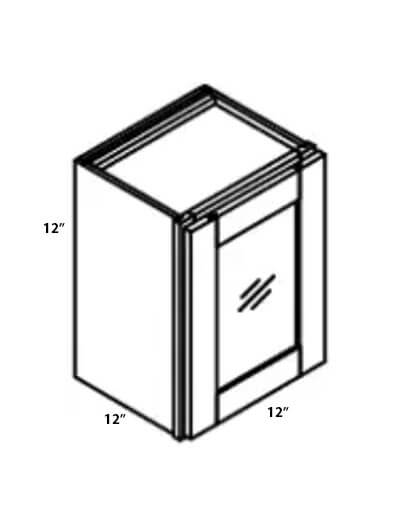 Rockport White 12″x12″ Glass Door Wall Cabinet