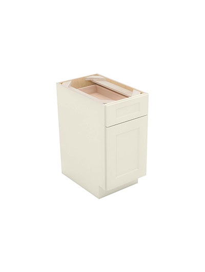 Shaker Antique White B15 Base Cabinet Closed