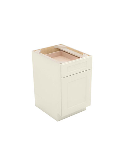 Shaker Antique White B18 Base Cabinet Closed