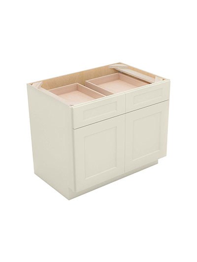 Shaker Antique White B36 Double Door Base Cabinet Closed