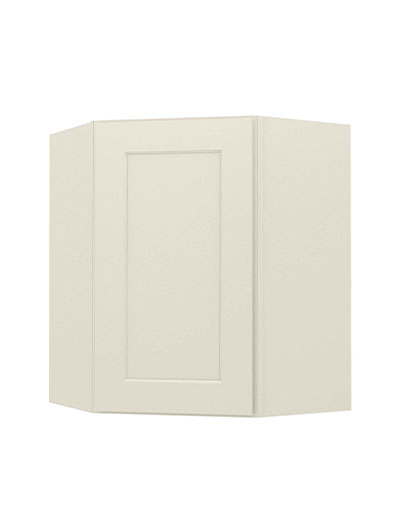 Shaker Antique White Dcw2430 Diagonal Wall Cabinet Closed
