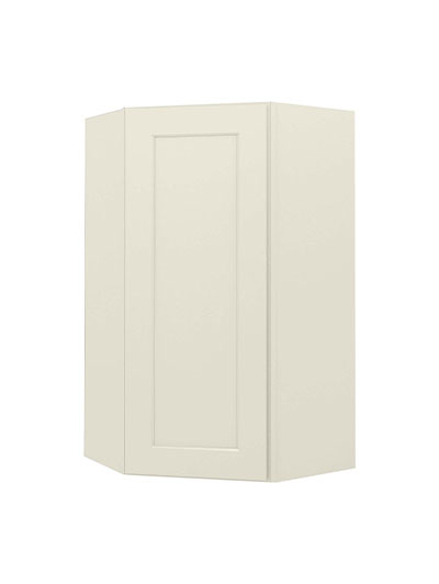 Shaker Antique White Dcw2442 Diagonal Wall Cabinet Closed