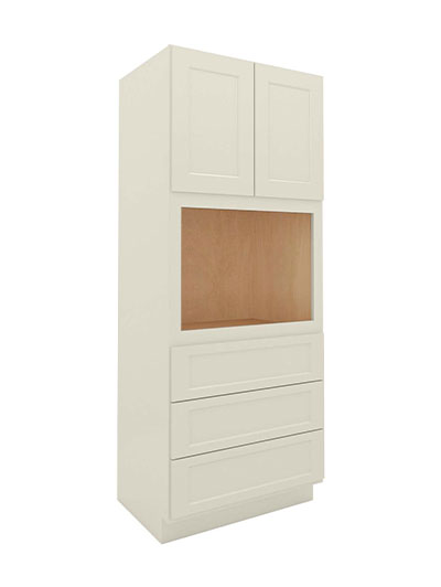 Shaker Antique White O338424 Oven Cabinet Closed