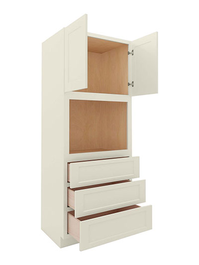 SA-O338424: Shaker Antique White 33″ Oven Cabinet 84″ H