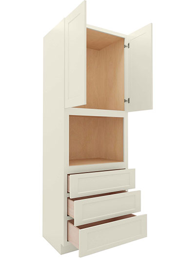 SA-O339624: Shaker Antique White 33″ Oven Cabinet 96″ H