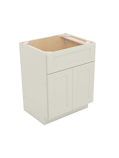 Shaker Antique White Vs27 Vanity Sink Base Closed