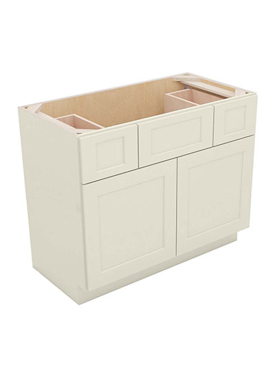 Shaker Antique White Vsd42 Vanity Combo Base Closed