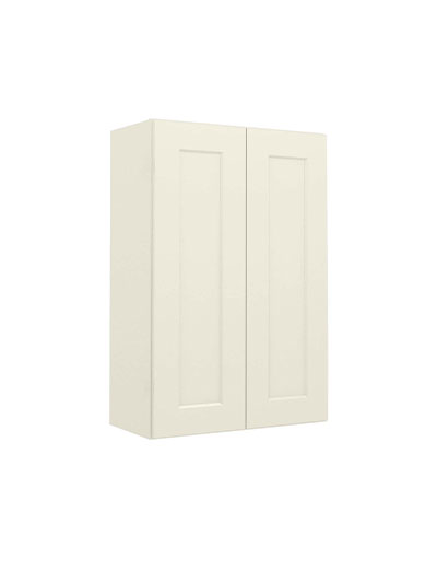 Shaker Antique White W2436 Wall Cabinet Closed
