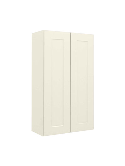Shaker Antique White W2442 Wall Cabinet Closed