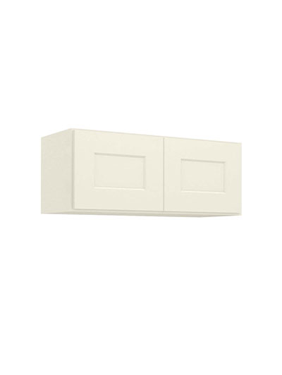 Shaker Antique White W3012 Bridge Cabinet Closed