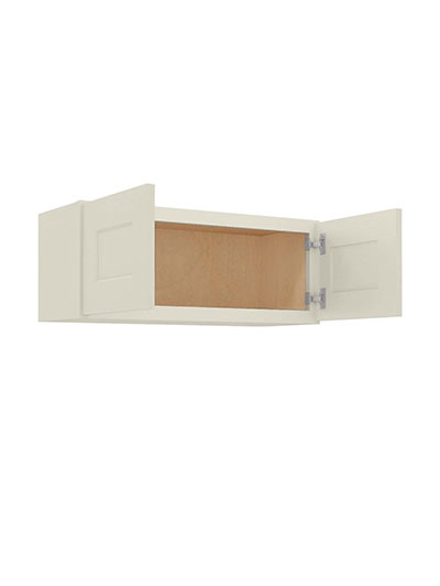 SA-W3012: Shaker Antique White 30″ Bridge Cabinet 12″ High