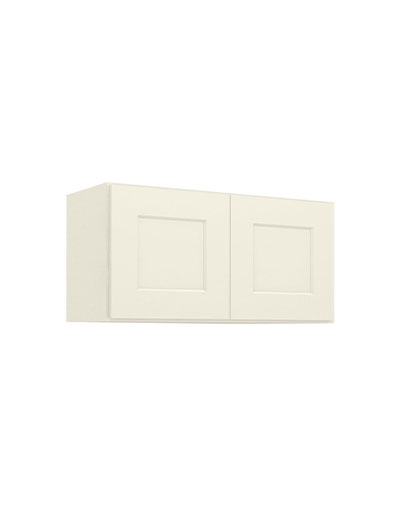 Shaker Antique White W3015 Bridge Cabinet Closed