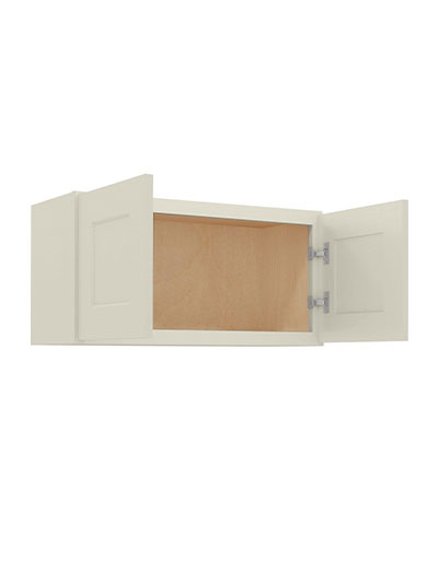 SA-W3015: Shaker Antique White 30″ Bridge Cabinet 15″ High