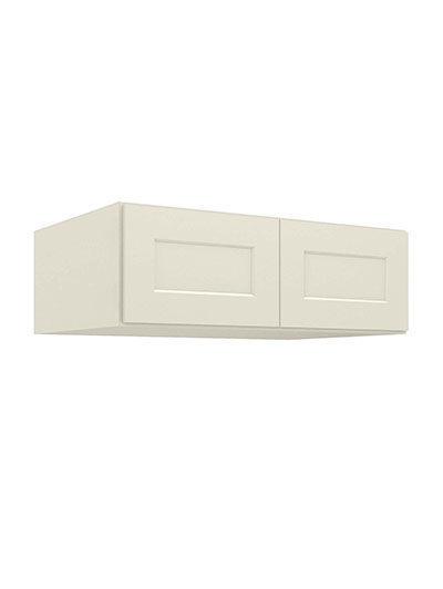 Shaker Antique White W361224 Wall Refrigerator Cabinet Closed