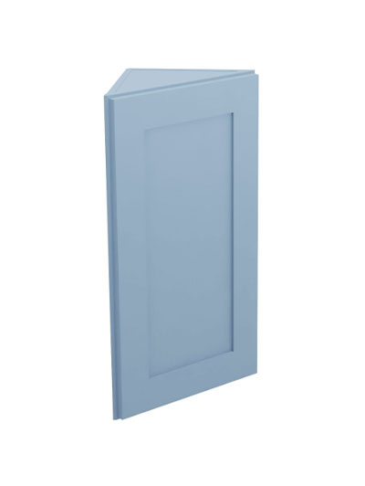 Xterra Blue Shaker Aw30 Angled Wall End Cabinet Closed