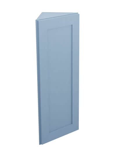 Xterra Blue Shaker Aw42 Angled Wall End Cabinet Closed