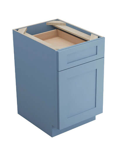 Xterra Blue Shaker B18 Base Cabinet Closed