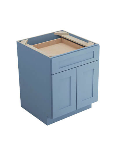Xterra Blue Shaker B24b Base Cabinet Closed