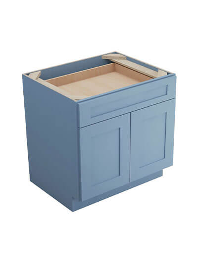 Xterra Blue Shaker B30b Base Cabinet Closed