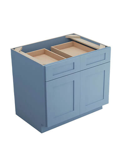 Xterra Blue Shaker B33b Base Cabinet Closed