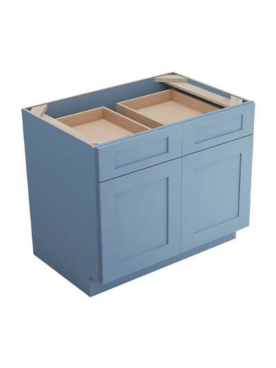 Xterra Blue Shaker B36b Base Cabinet Closed