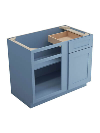 Xterra Blue Shaker Bblc424539 Blind Corner Base Cabinet Closed
