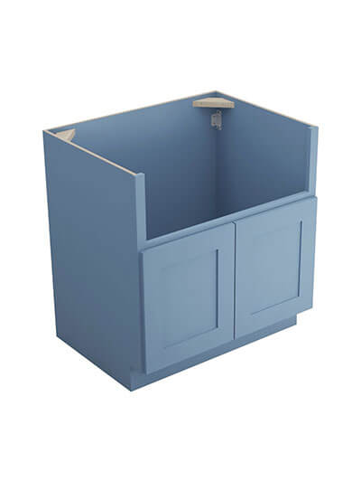 Xterra Blue Shaker Fsb33b Farm Sink Base Closed