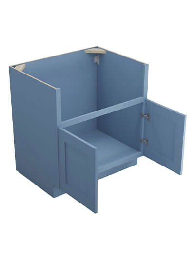 AX-FSB36B: Xterra Blue Shaker 36″ Farm Sink Base Cabinet