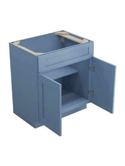 AX-S3021B-34-1/2″: Xterra Blue Shaker 30″ Sink Base Vanity