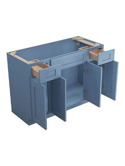 AX-S4821B12D-34-1/2″: Xterra Blue Shaker 48″ Drawers (2) Vanity