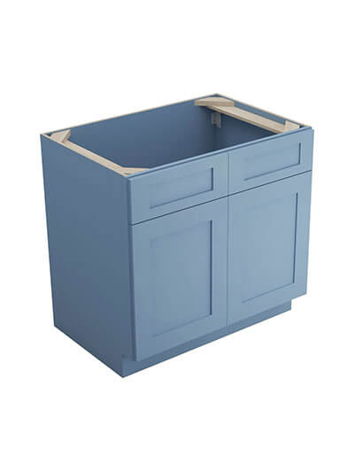 Xterra Blue Shaker Sb36b Sink Base Cabinet Closed