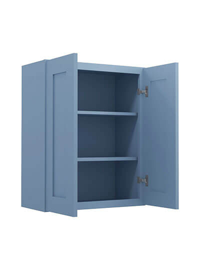 AX-W2430B: Xterra Blue Shaker 24″ Double Door Wall Cabinet