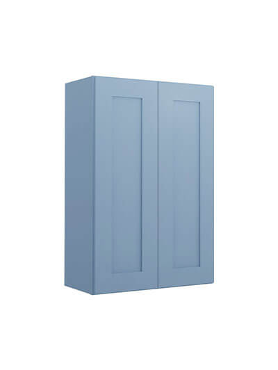 Xterra Blue Shaker W2436b Wall Cabinet Closed