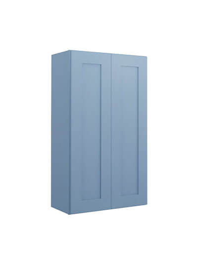 Xterra Blue Shaker W2442b Wall Cabinet Closed