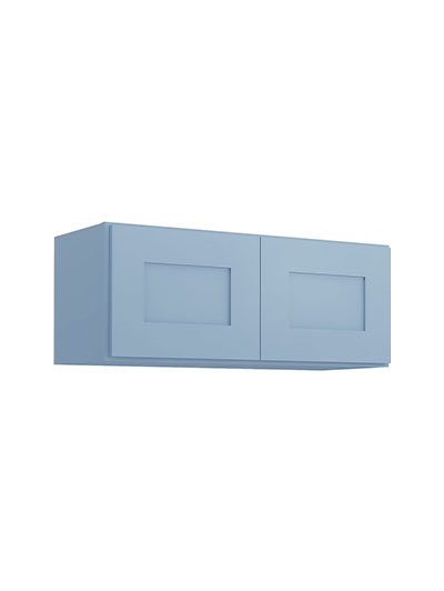 Xterra Blue Shaker W3012b Bridge Wall Cabinet Closed