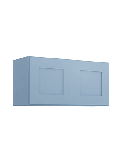 Xterra Blue Shaker W3015b Bridge Wall Cabinet Closed