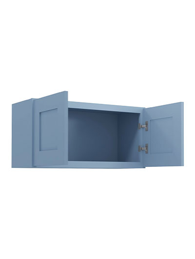 AX-W3015B: Xterra Blue Shaker 30″ Double Door Bridge Wall Cabinet