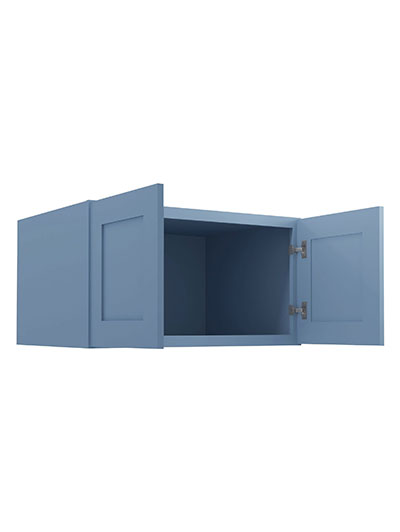 AX-W331524B: Xterra Blue Shaker 33″ Refrigerator Wall Cabinet 24″ deep