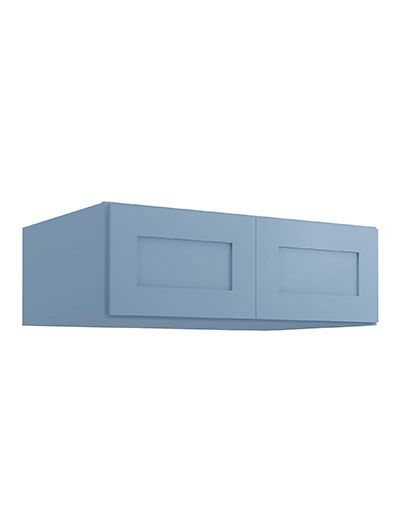 Xterra Blue Shaker W361224b Refrigerator Wall Cabinet Closed
