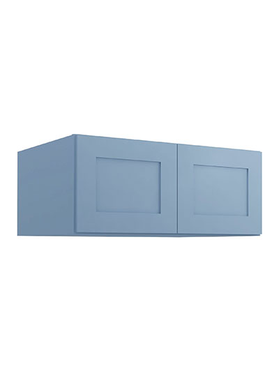 Xterra Blue Shaker W361524b Refrigerator Wall Cabinet Closed