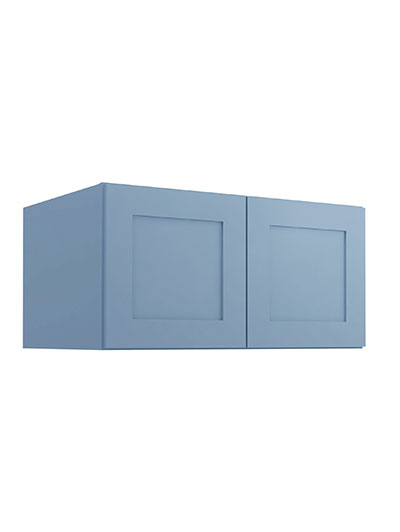 Xterra Blue Shaker W361824b Refrigerator Wall Cabinet Closed