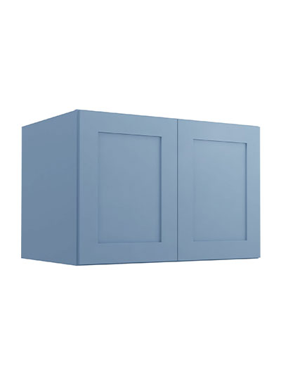 Xterra Blue Shaker W362424b Refrigerator Wall Cabinet Closed