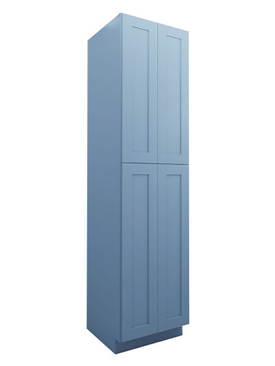 Xterra Blue Shaker Wp2496b 4 Door Pantry Cabinet Closed