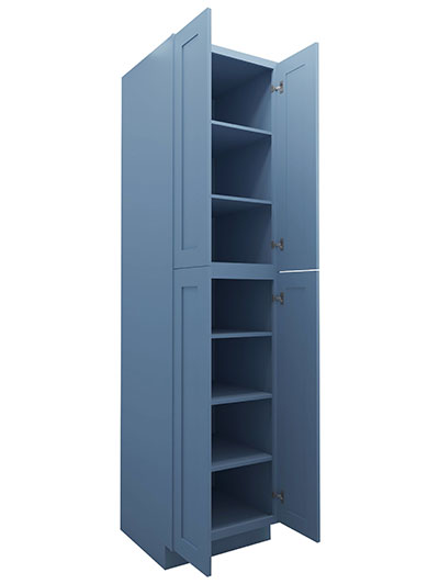 AX-WP2490B: Xterra Blue Shaker 24″ 4 Door Pantry Cabinet