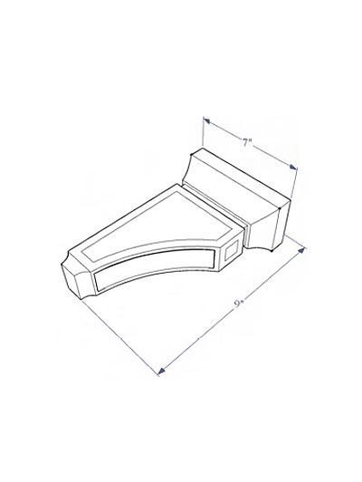 Natural Brown Shaker Deco Corbel